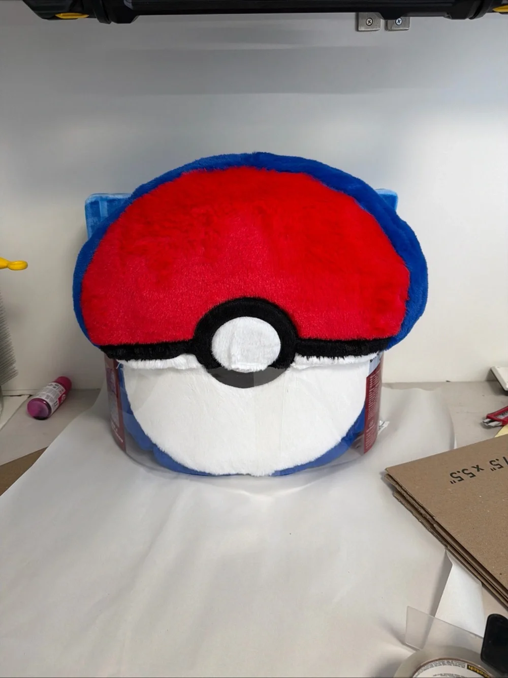 New Pokémon Ball fur pillow and reversible throw blanket